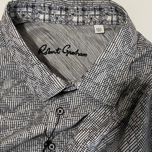 $265 Robert Graham Mens Electric Slide Button Up Shirt Long Sleeves Size 3XL New - Picture 10 of 16